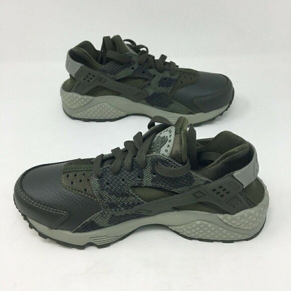Nike Women's Sneakers Green Size 5 Air Huarche Run 2017 PRM Python Khaki 683818 - Picture 6 of 10